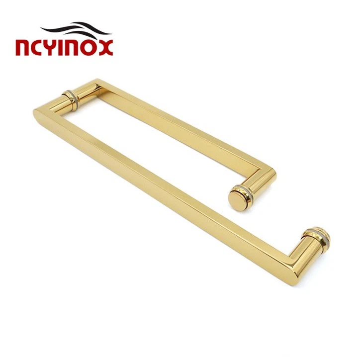 Stainless Steel Glass Door Handle L Type Pulls Towel Bar For Shower Door